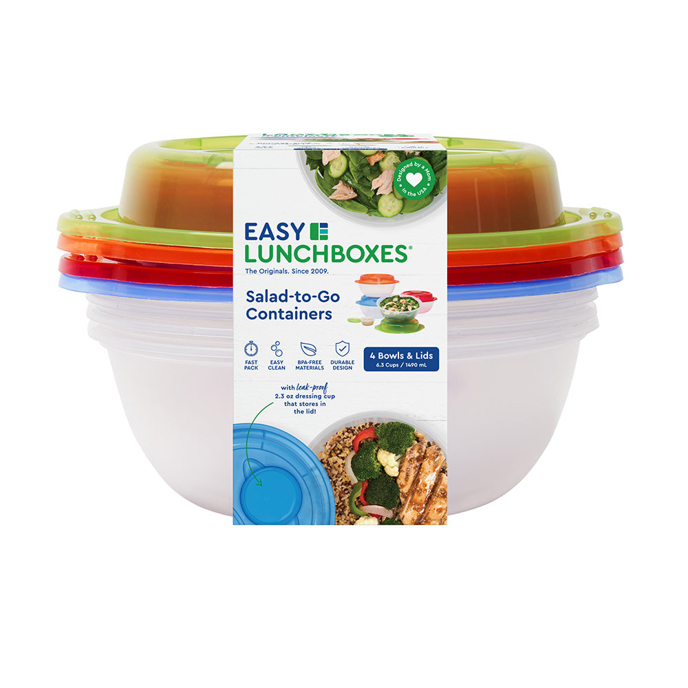 Salad To-Go Containers Set of 4 | EasyLunchboxes