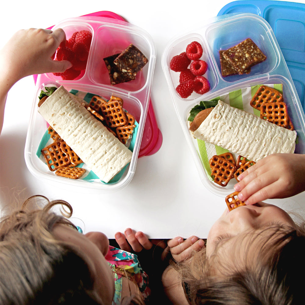 Fresh Box Food Containers Practical Reusable Three Compartments Lunch Box  for Storing Kids Snacks Takeout Leftovers 