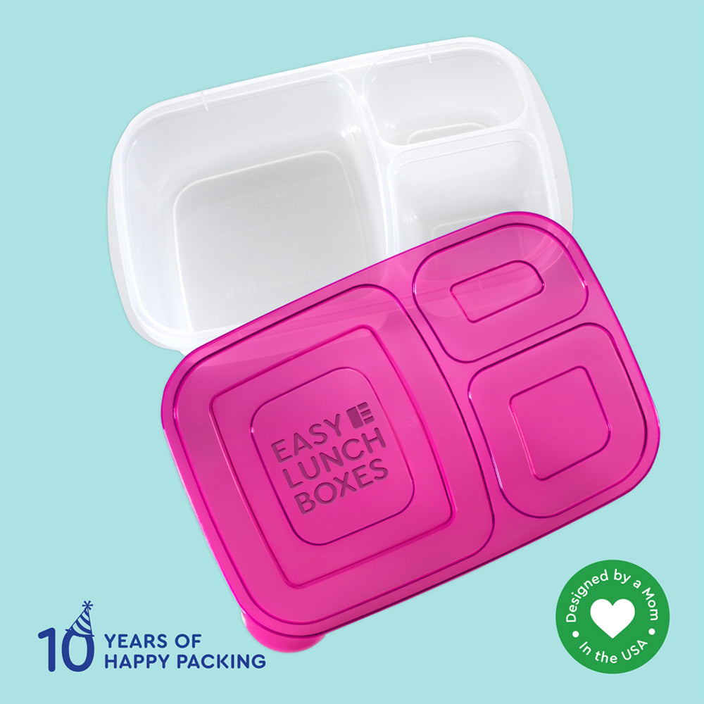3-Compartment Food Containers - Brights | EasyLunchboxes