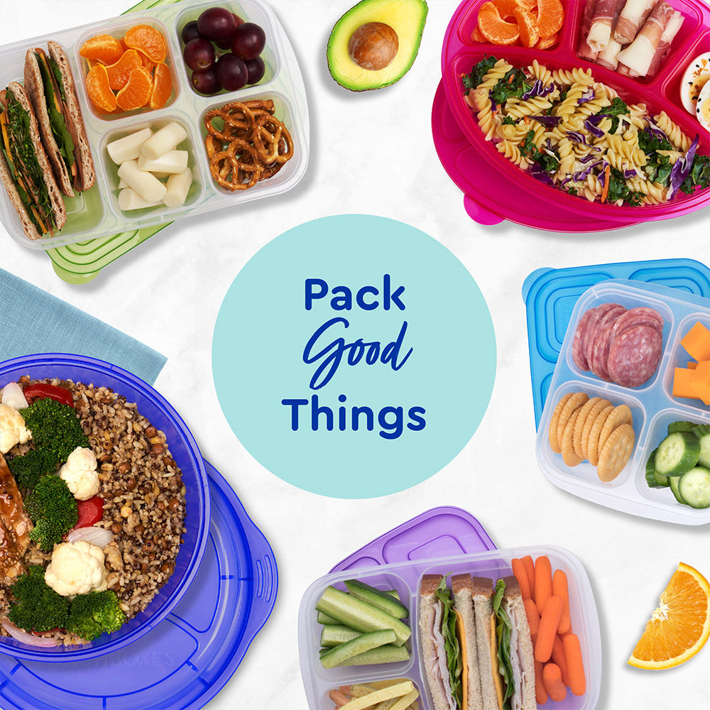 EasyLunchboxes 4-Compartment Snack Containers - Classic