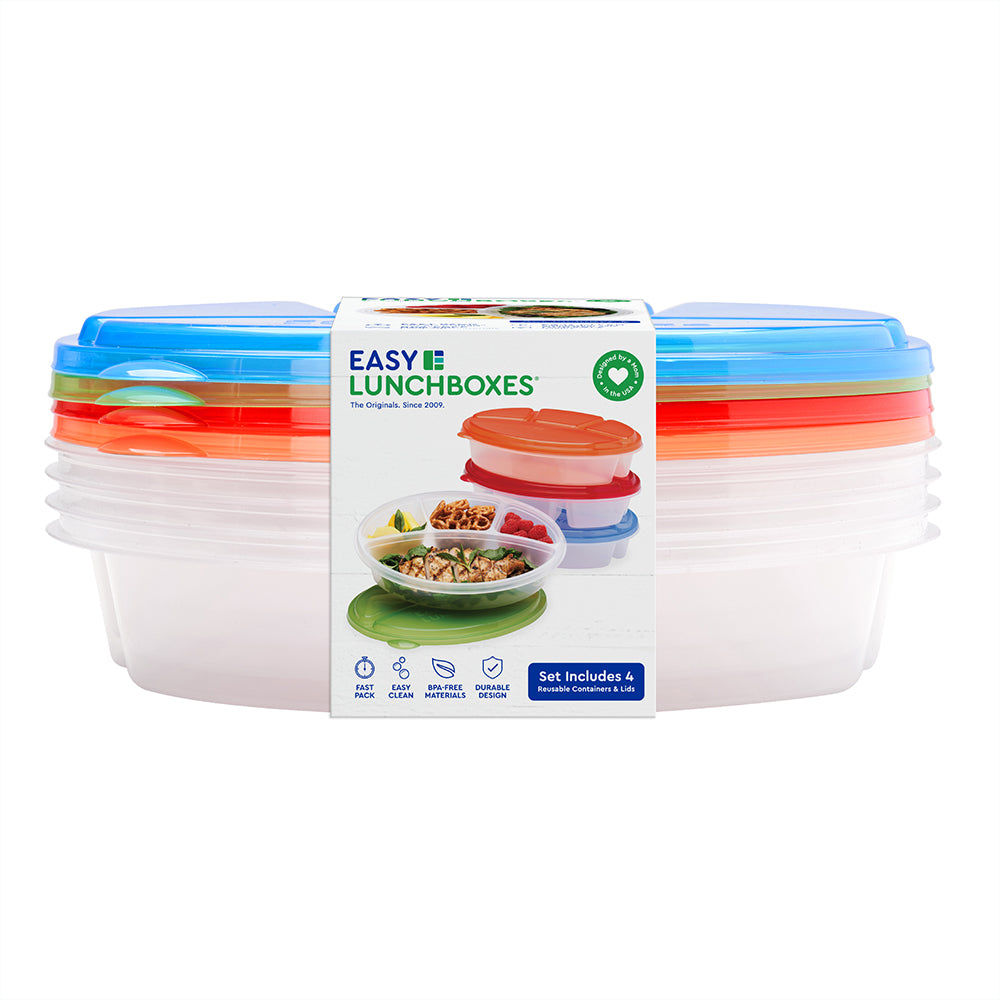 4-Compartment Food Containers - Classic