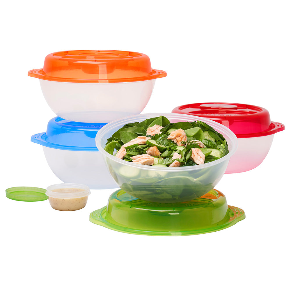 6-pack Reusable Salad Dressing Container With Leakproof Silicone Lid, Small  Stainless Steel Dip Cup For Lunch And Travel, Multicolor