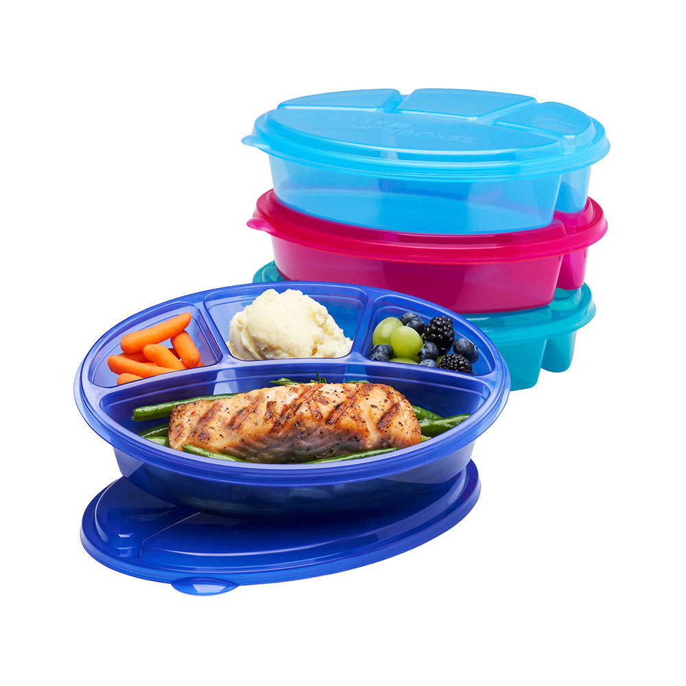 NOGIS 4 Compartment Meal Prep Lunch Containers for Adults, 1 Pack Lunch  Box, Durable BPA Free Plastic Reusable Food Storage Containers with lid,  Microwave/Dishwasher Safe（Pink） 