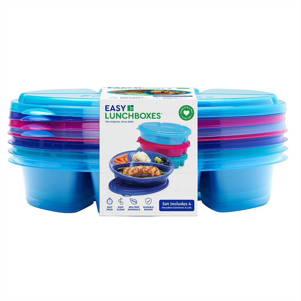 4-Compartment Food Containers  Bento-style Meal Containers