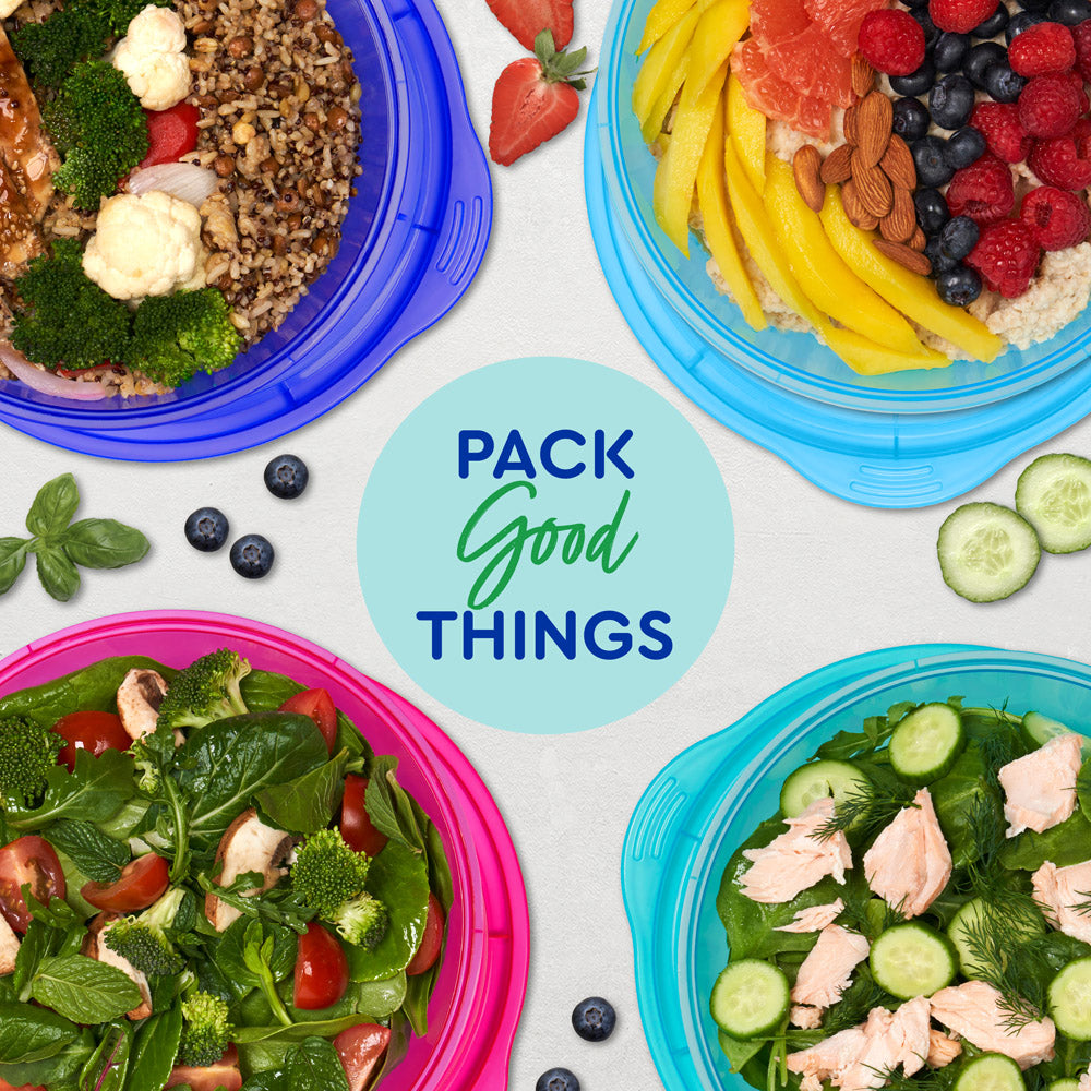 Goodful Gray Lunch To Go Salad Container System - Shop Travel & To-Go at  H-E-B