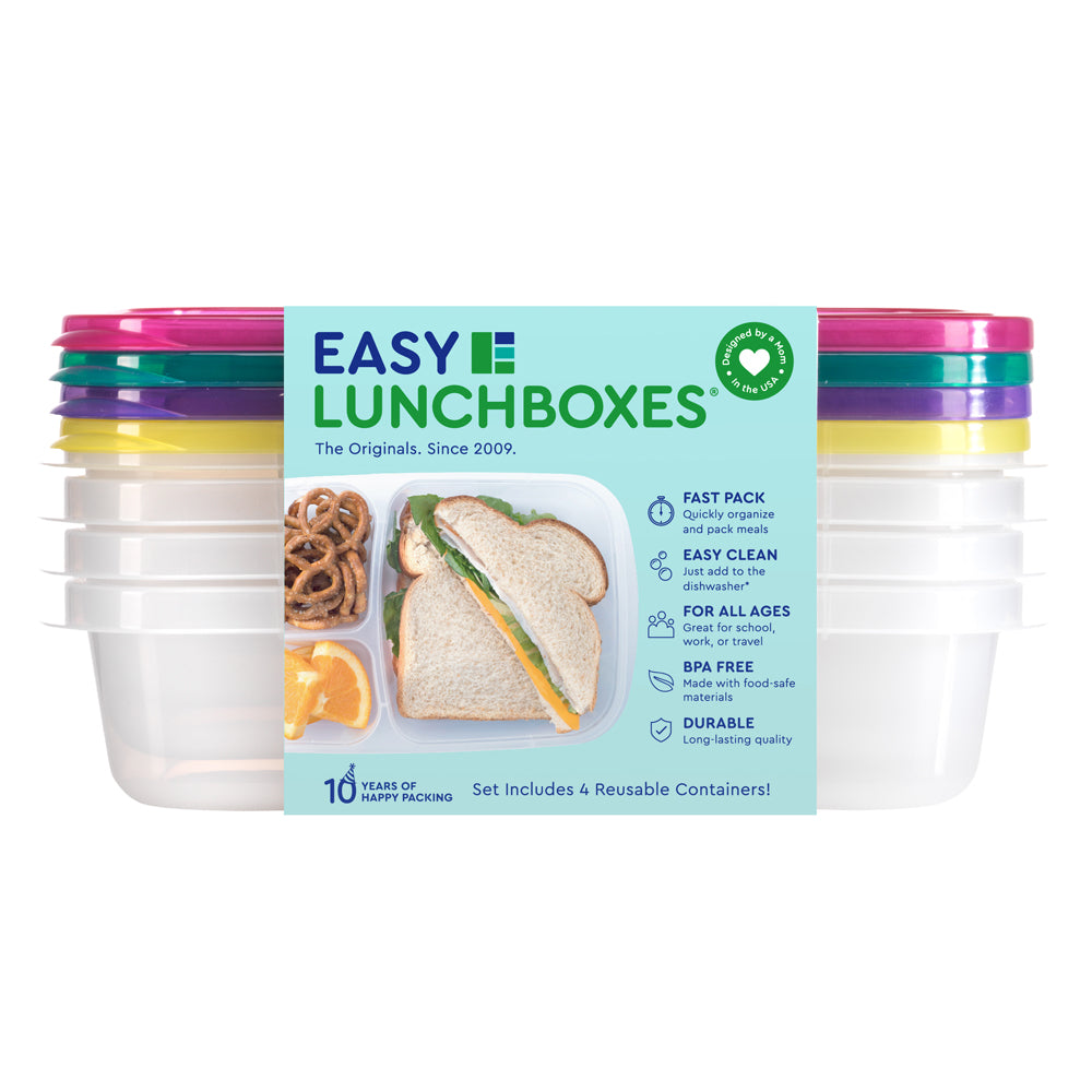 Safari Snack Boxes: 3 Count Pack with 3 Sizes, Snack Containers for School, Easy Open, Leak Proof Small Food Containers with Lids