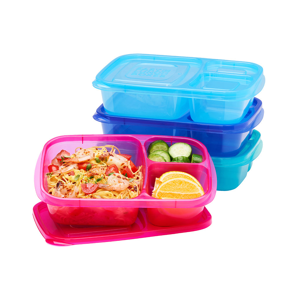 3-Compartment Food Containers  Bento Style Meal Boxes – EasyLunchboxes