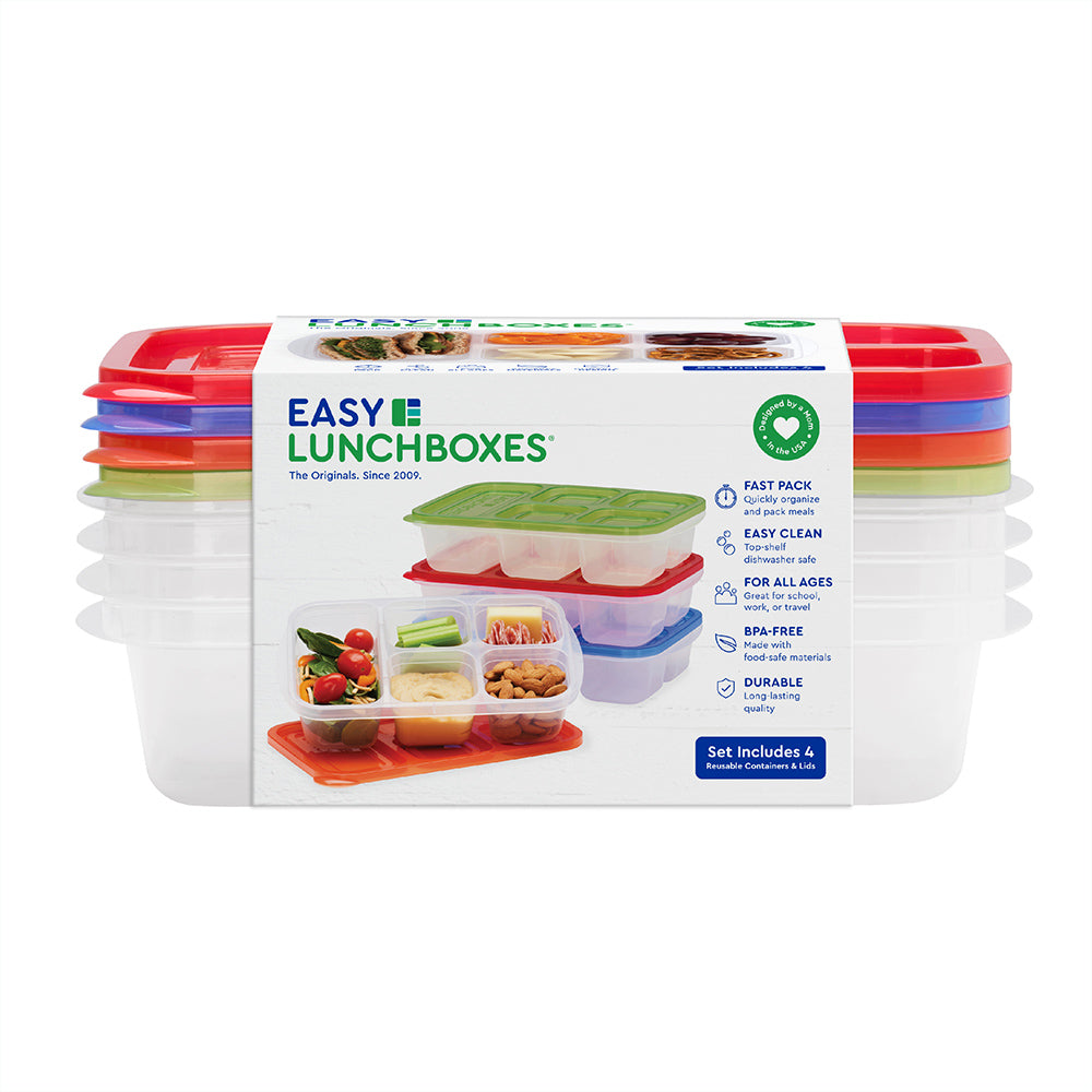 5-Compartment Food Containers - Classic